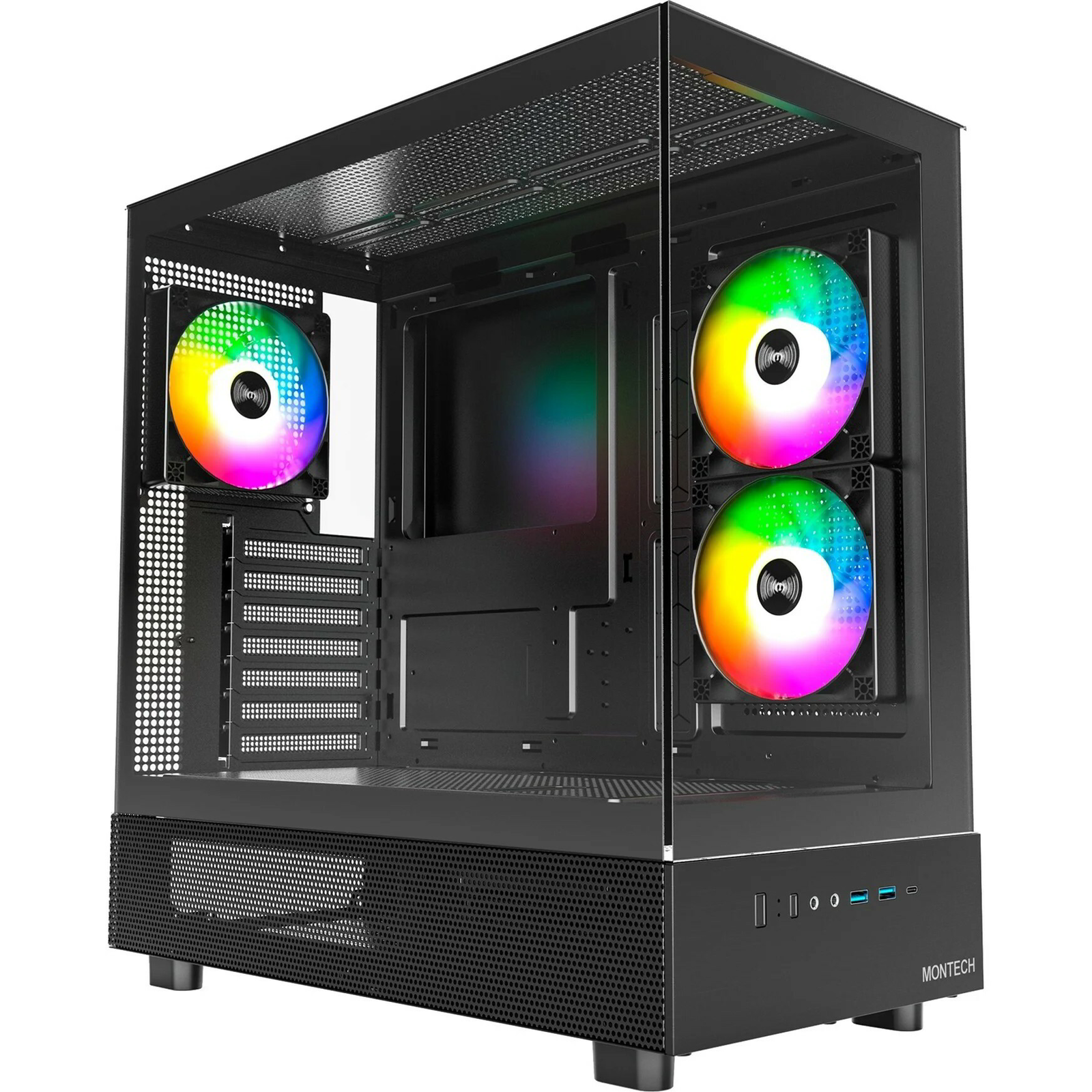 Montech XR Midi Tower Számítógépház - Fekete (XR (B))