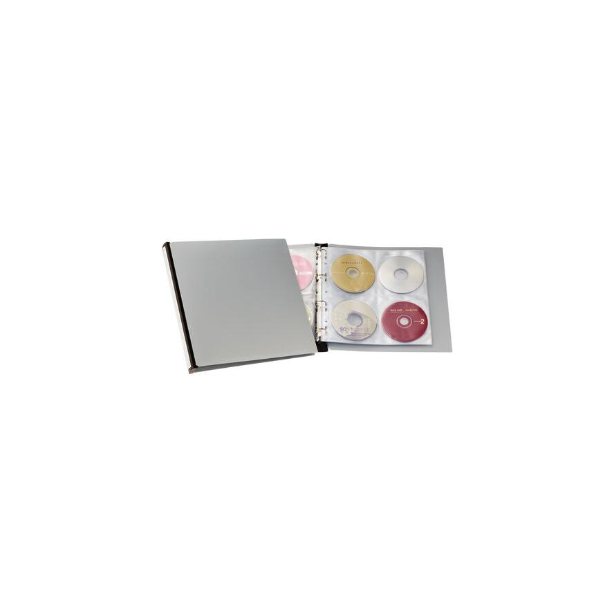 Lefűzhető CD/DVD/Blu Ray mappa, gyűrűs tartó 12 lapos tokkal 96 lemez részére Durable 5277-01 (527701)