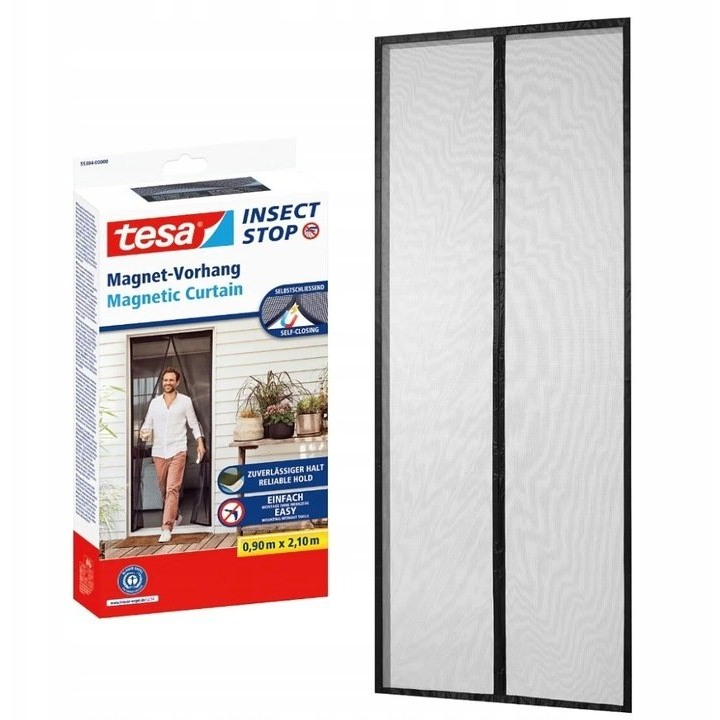 tesa Fliegengitter 55384-00000-00 Mágneses függöny Antracit 1 db (55384-00000-00)