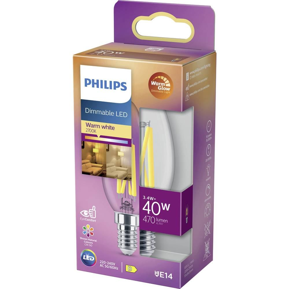 Philips E14 3.4W LED fényforrás meleg fehér (871951432421300) (871951432421300)