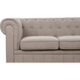 Beliani Sofa 3-osobowa szarobeżowa CHESTERFIELD