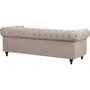 Beliani Sofa 3-osobowa szarobeżowa CHESTERFIELD