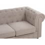 Beliani Sofa 3-osobowa szarobeżowa CHESTERFIELD