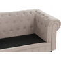 Beliani Sofa 3-osobowa szarobeżowa CHESTERFIELD