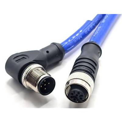 Mueller Electric C5BC82M005 Érzékelő-/működtető összekötő M12 Dugó, hajlított, Alj, egyenes 5 m Pólusszám: 5 1 db (C5BC82M005)