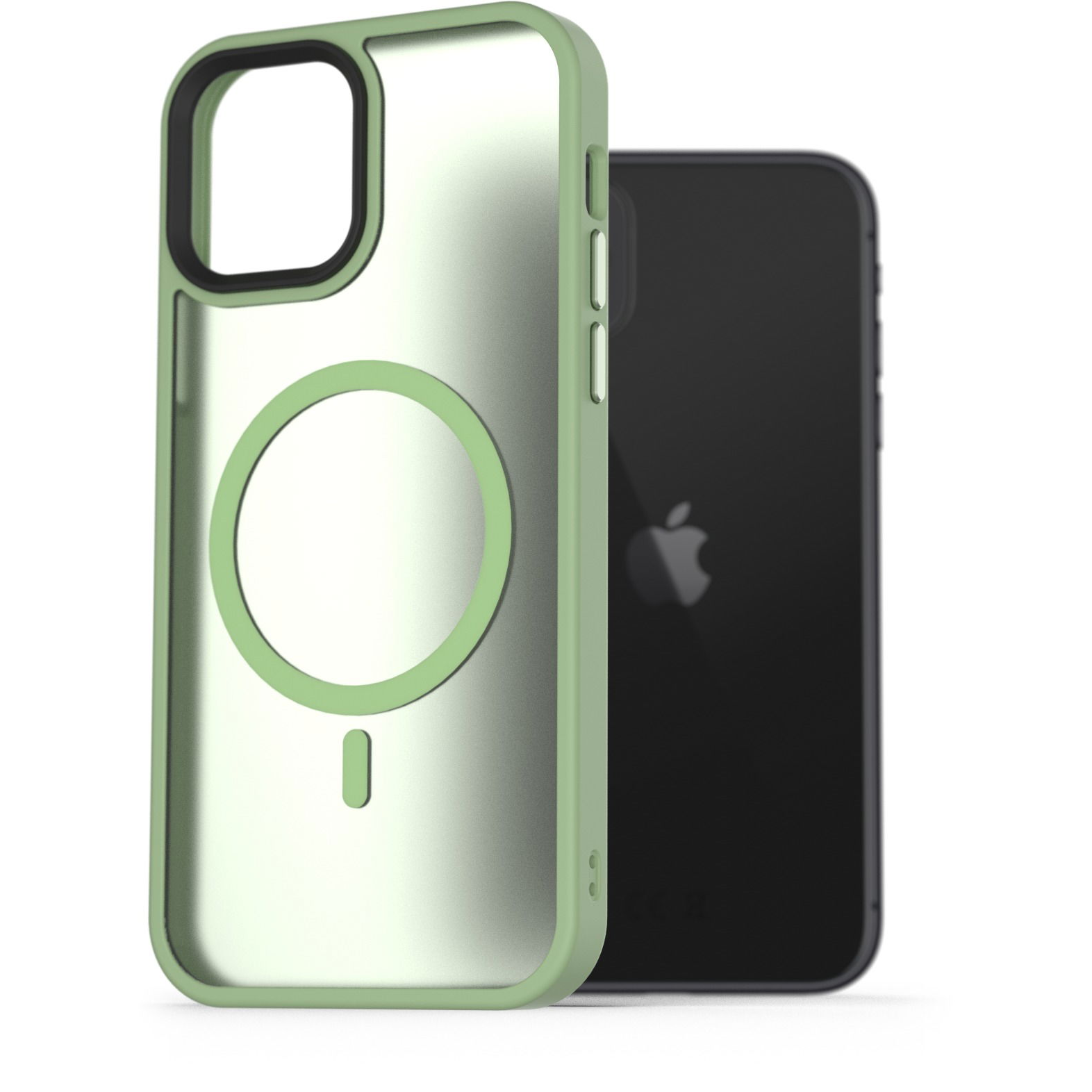 AlzaGuard Matte iPhone 11 Magsafe zöld tok (AGD-PCMM55E)