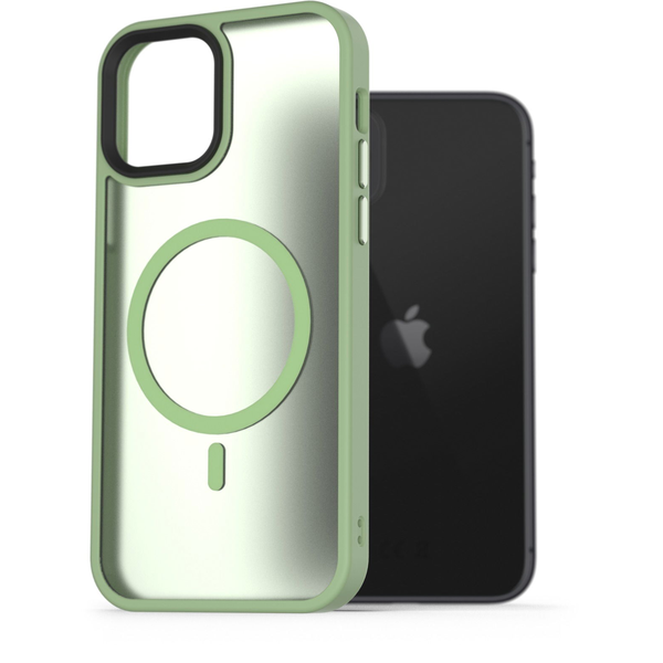 AlzaGuard Matte iPhone 11 Magsafe zöld tok