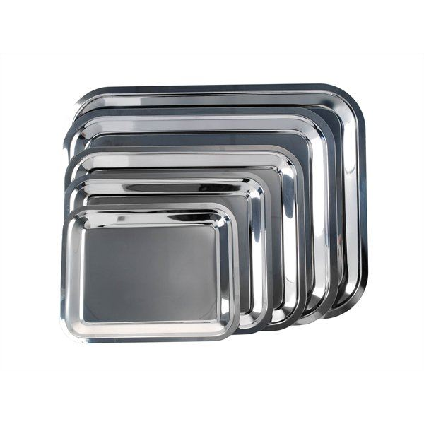 Tálca szögletes krómozott 30x24cm (1605SIS002) (E1605SIS002)