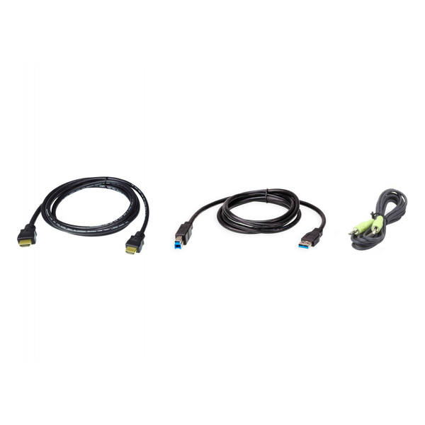 ATEN 2L-7D02UHX3 toetsenbord-video-muis (kvm) kabel Zwart 1,8 m