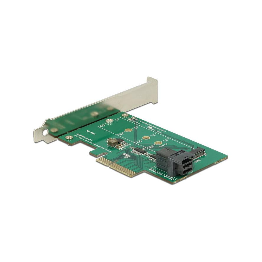 Delock PCI Express-kártya > 1 x belso NVMe M.2 PCIe / 1 x belso SFF-8643 NVMe – alacsony profilú for (89517)