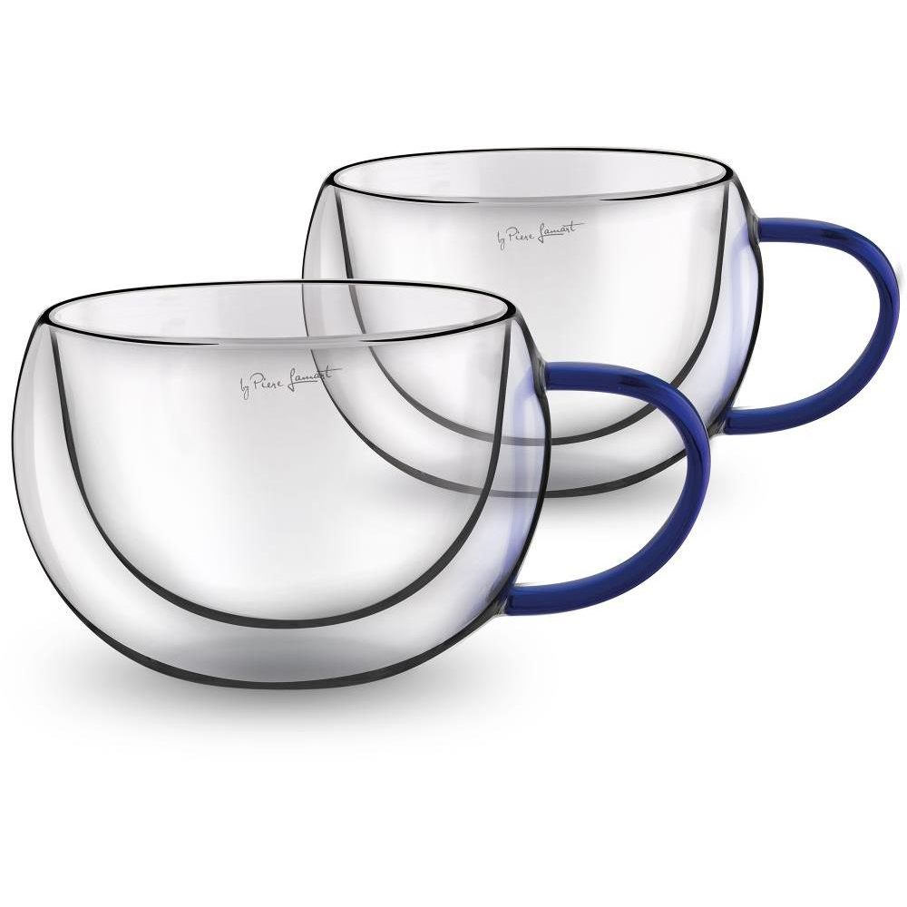 Lamart Thermo pohár LT9113 VASO Cappuccino készlet 270 ml 2 db kék ( LT9113 SET 2 CAPP. MODRÝ 270 VASO LAMAR)