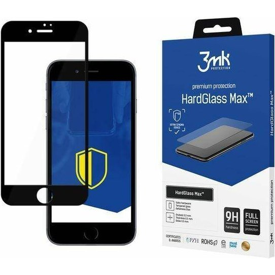 3MK HardGlass Max Lite Poco X5 Pro 5G съвместим черен цял екран Glass Film Lite