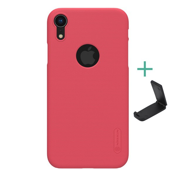 NILLKIN SUPER FROSTED műanyag telefonvédő (gumírozott, érdes felület, logo kivágás + asztali tartó) PIROS [Apple iPhone XR 6.1] (5996457808724)