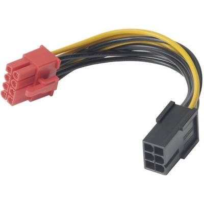 PCI-Express 6pin/8pin grafikus kártya csatlakozó kábel [PCIe dugó 6 pólusú - PCIe dugó 8 pólusú] 0,1 m Akasa 986175 (AK-CB052)