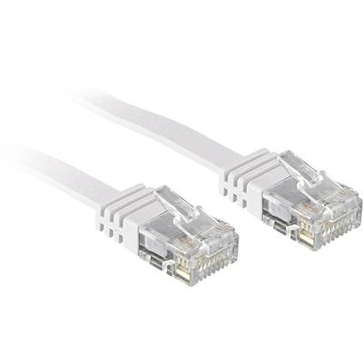 RJ45 Hálózat Csatlakozókábel CAT 6 U/UTP 3.00 m Fehér Védővel LINDY (47503)