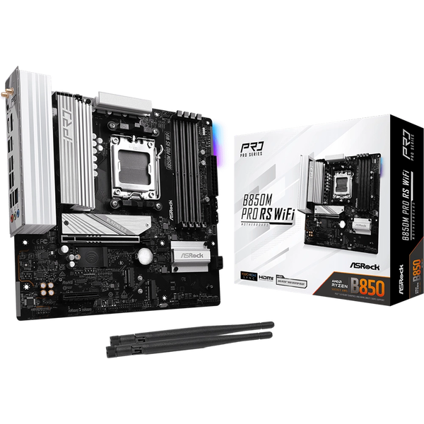 ASRock B850M Pro RS WiFi DDR5 AMD AM5 MicroATX Alaplap