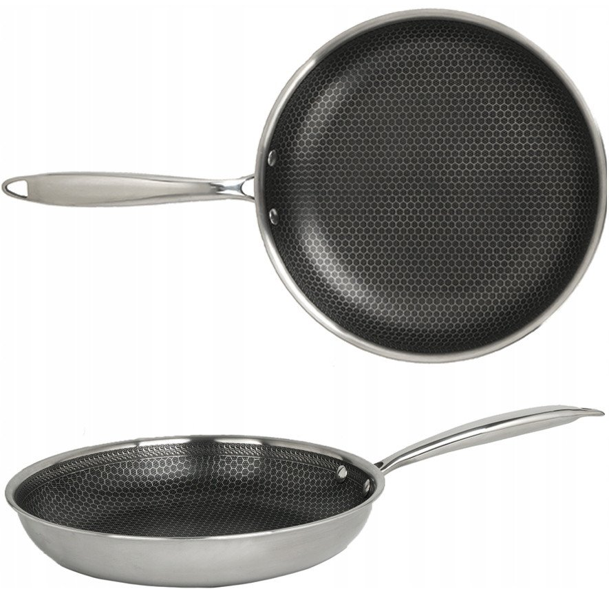 Zilan ZLN9662 Hexachef serpenyő fedővel, 24 cm, 1,4 liter, 3 rétegű, hatszögletű hibrid tapadásmentes belső (ZLN9662)