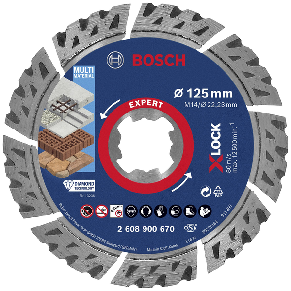 Bosch EXPERT MULTIMATERIAL X-LOCK Knipdiskette