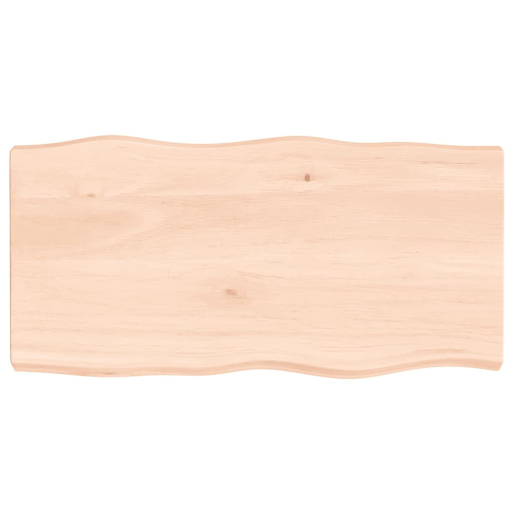 asztallap 80x40x(2-6) cm kezeletlen tömör fa élőszegélyes (363874)