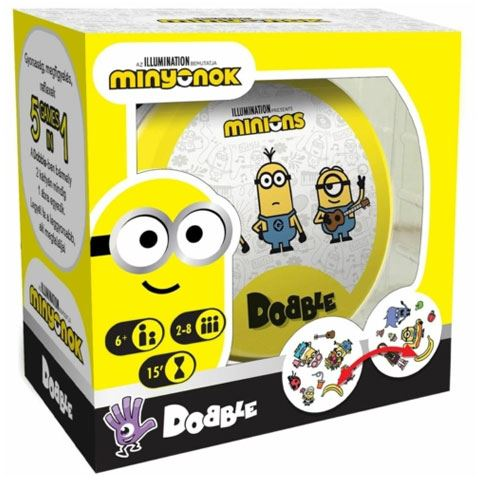 Asmodee Dobble Minyonok kártyajáték 5 játékváltozattal (ASM34649)