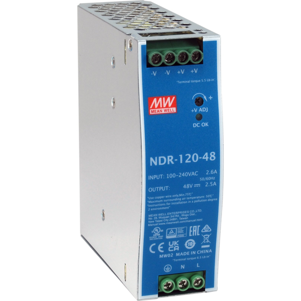 LevelOne POW-4842 enhed til strømforsyning 120 W Blå, Sølv