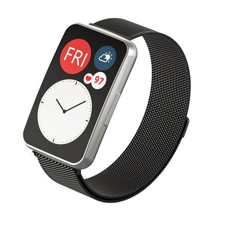 Mybandz milánói fém szíj fekete (HWF-200)
