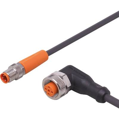 ifm Electronic EVC294 Összekötő vezeték Dugó, egyenes, Alj, hajlított 5 m Pólusszám: 4, 5 1 db