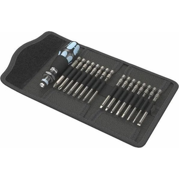 Wera Kraftform Kompakt 60 05071117001 Bit készlet 17 részes Egyeneshornyú, Kereszthornyú Phillips, Kereszthornyú Pozidriv, TORX, Belső négylap (05071117001)