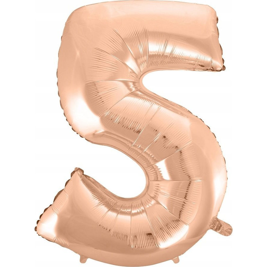 Szám Fólia Lufi - 92 cm, 5-ös, Rose Gold (GODA2125)