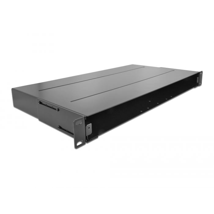 Delock 19” hosszú sínekbe rögzítéshez optikai kötődoboz 48db szálhoz 1U (43348) (delock43348)