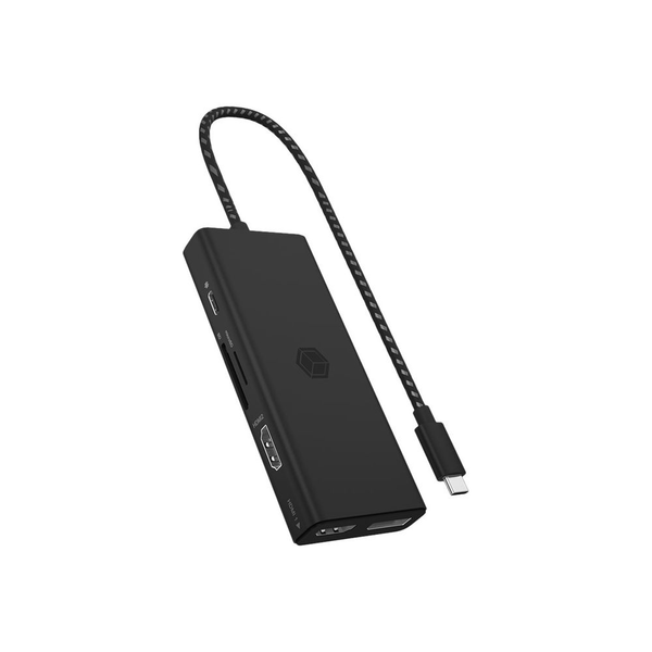 ICY BOX IB-DK4011-CPD Bedraad USB 3.2 Gen 1 (3.1 Gen 1) Type-C Zwart