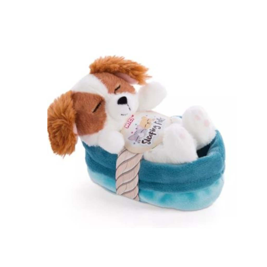 Nici Alvó Spániel plüsskutyus kosárban 12 cm (47890)