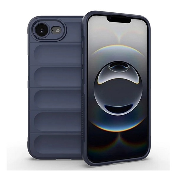 Szilikon telefonvédő (ütésállóság, kameravédő, 3D) SÖTÉTKÉK Apple iPhone 16e "Gigapack csomagolás" (GP-168468)