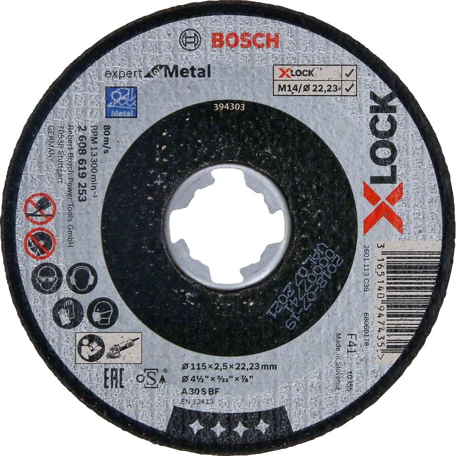 Bosch PRO Metal X-LOCK, M14 vágókorong, 115x2,5x22,23 mm, fémhez (2608619253)