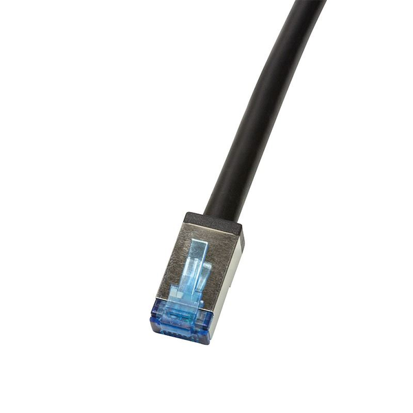 LogiLink Outdoor PE Patchkabel CAT.6A S/FTP, schwarz, 2,0m