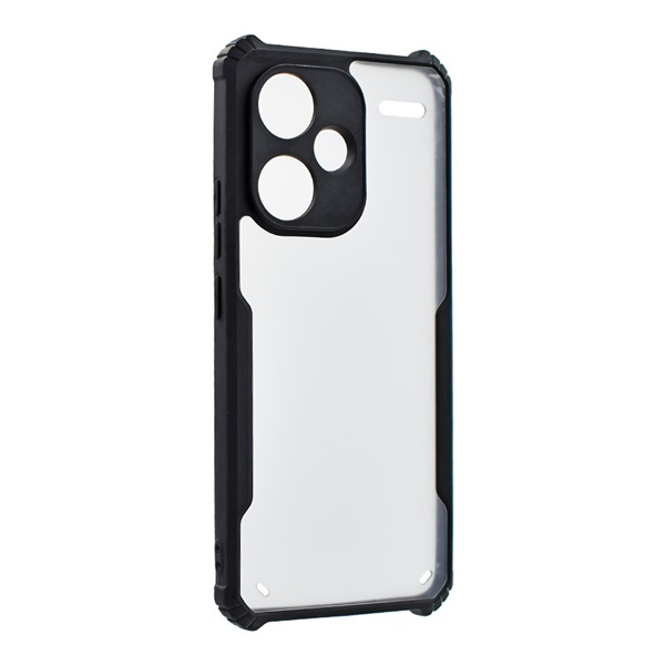 Szilikon telefonvédő (ütésállóság, légpárnás sarok, akril hátlap, kameravédő) FEKETE Xiaomi Redmi Note 13 Pro Plus 5G "Gigapack csomagolás" (GP-156017)