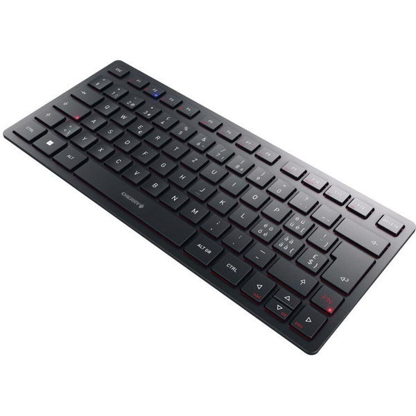 CHERRY KW 9200 MINI tastatur Universel USB + RF Wireless + Bluetooth QWERTZ Schweizisk Sort