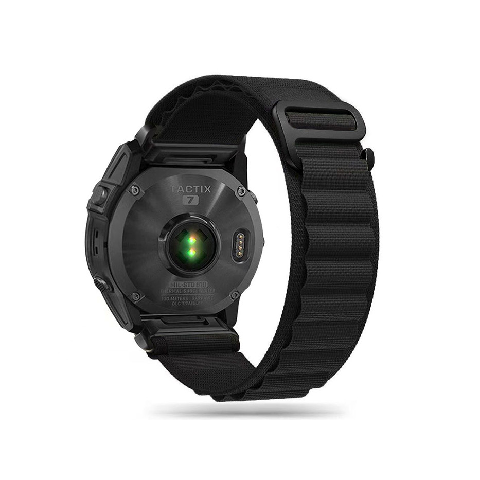 Garmin Fenix 3 / 5X / 3HR / 5X Plus / 6X / 6X Pro / 7X nylon óraszíj - Tech-Protect Nylon Pro - fekete (TP607758)