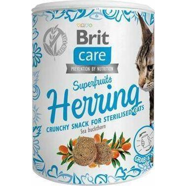 Brit Snack Care Cat GF Jutalomfalat Superfruits Herring 100 g Ropogós Hering- Homoktövis 103100653