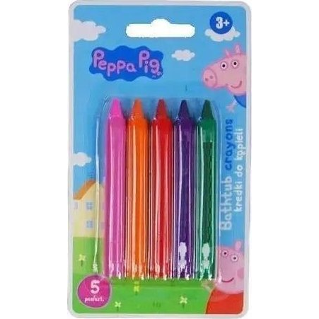 Kredki świecowe do kąpieli 5kol Świnka Peppa ASTRA