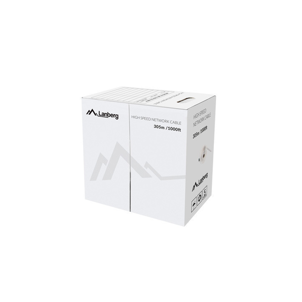 Lanberg LCU5-12CU-0305-O 305m Cat5e U/UTP AWG24 Fca PVC неекраниран оранжев стенен кабел