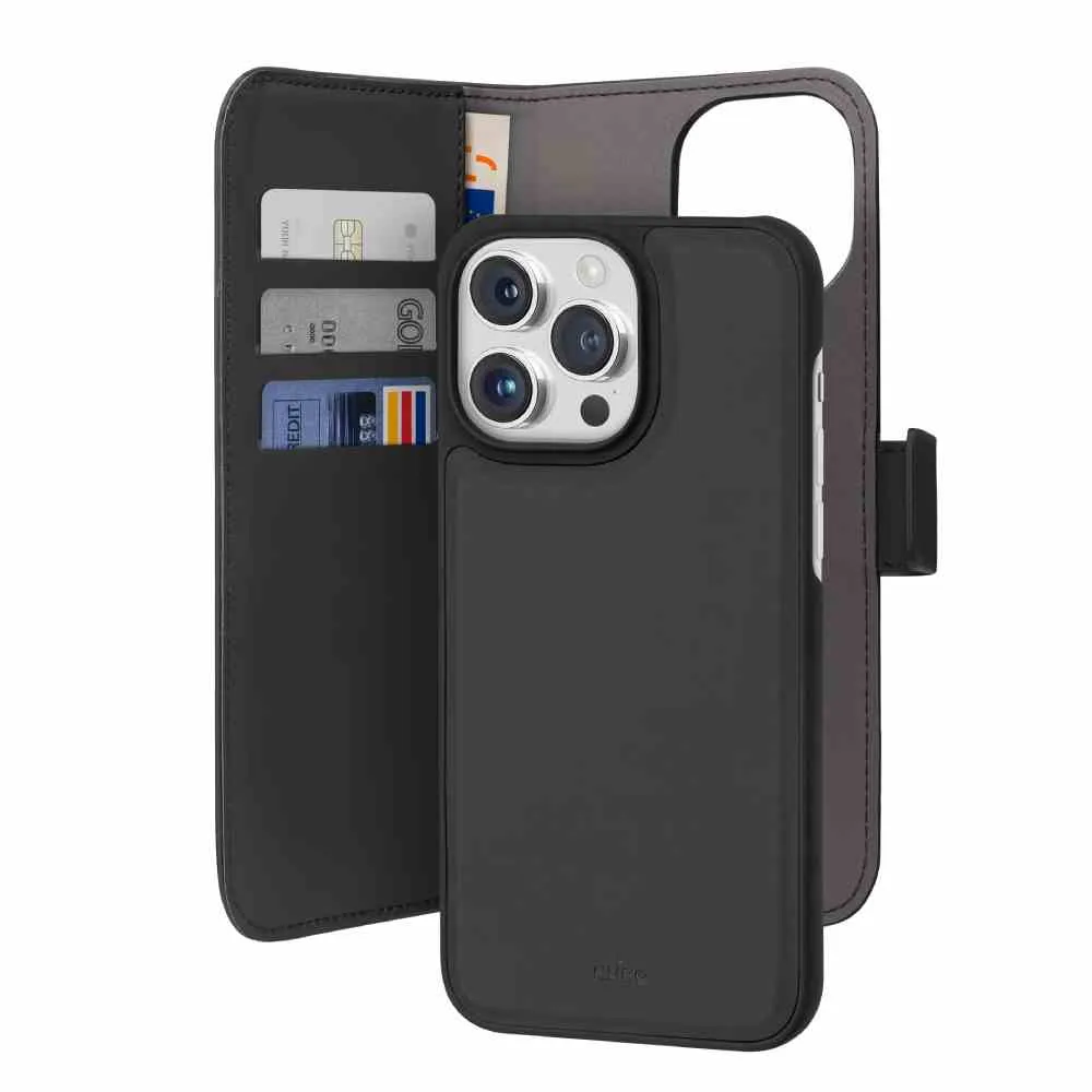 Puro Eco-Leder Wallet Apple iPhone 15 Pro Max Flip Tok - Fekete (PUIPC15P67BOOKC3BLK)