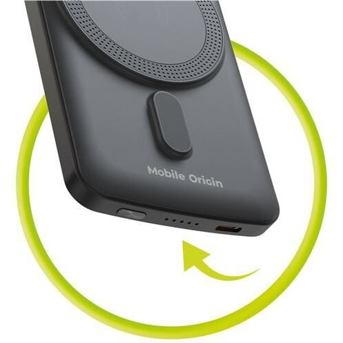 Мобилна безжична магнитна зарядна батерия Mobile Origin 5000mAh, черна