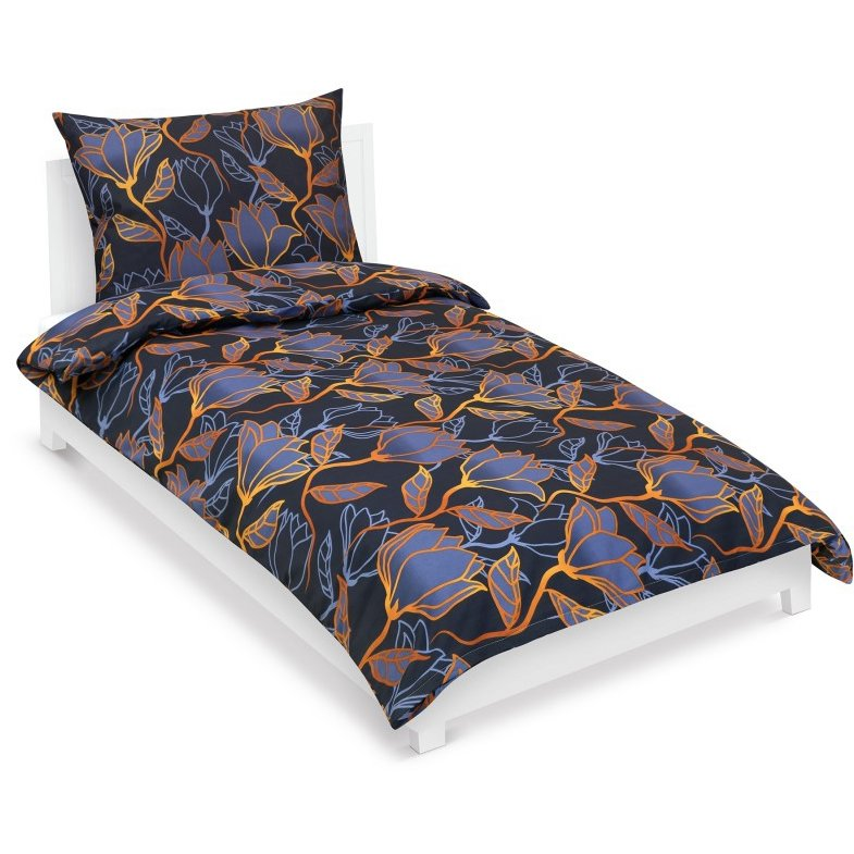 BELLATEX Linen cotton 90 / 539 midnight flower 140 × 200, 70 × 90 (12268)