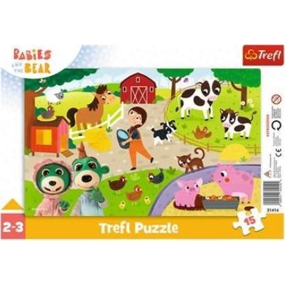 Trefl 31414 puzzle 15 pz Cartoni