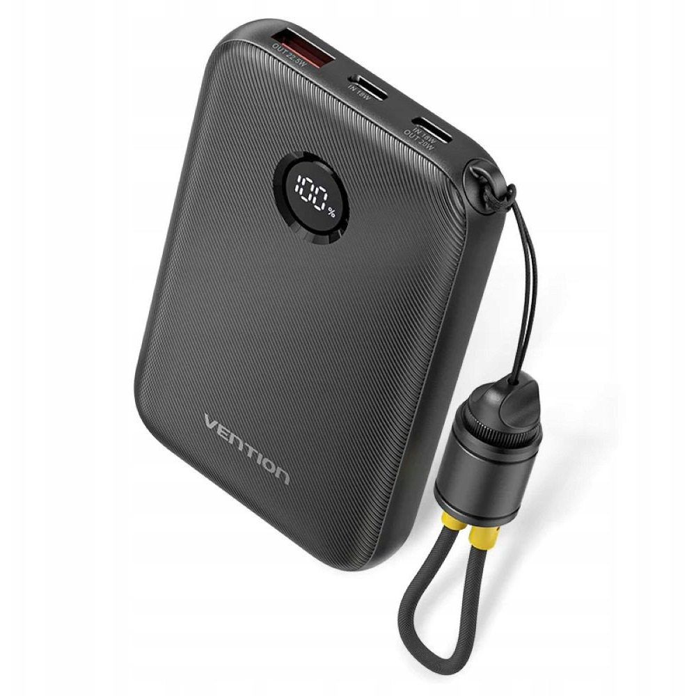 Vention FKAB0-C 10000mAh 22,5W Power Bank Fekete (FKAB0-C)