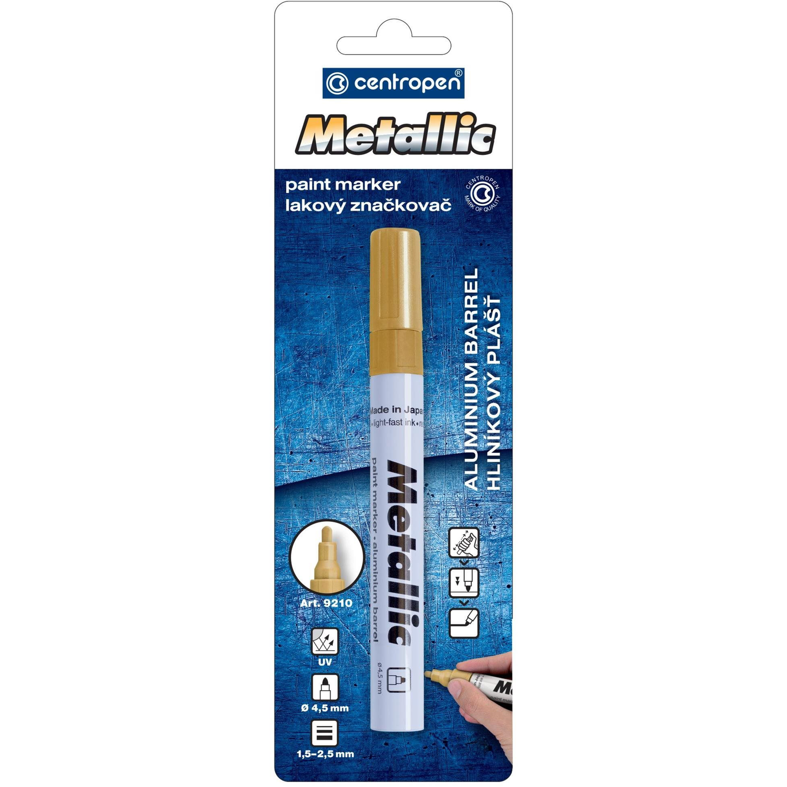 Centropen 9210 Lakkmarker, arany (8595013633052)