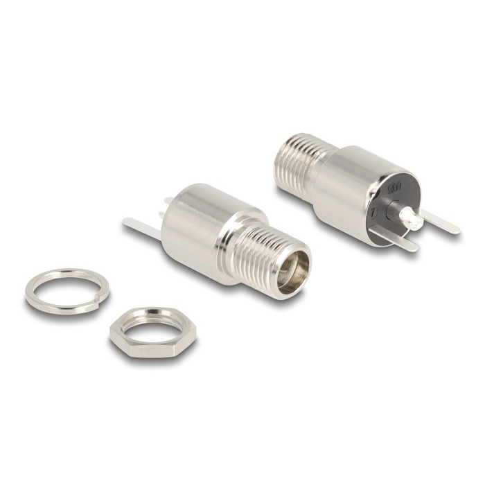 Delock DC csatlakozó anya 5,5 x 2,5 mm-es forrasztott foglalatfej verzióval - kerek 20 V / 9 A (90171) (90171)