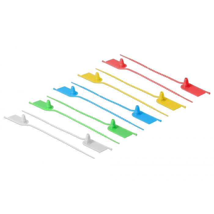 Delock Kábelkötegelok címkével hossz 205 x szélesség 2,8 mm 10 darabos csomagban választható színekb (18826) (18826)