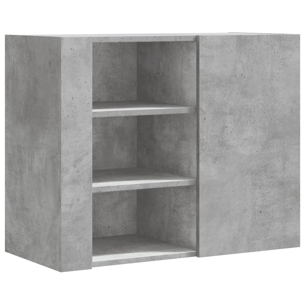 betonszürke szerelt fa faliszekrény 75 x 35 x 60 cm (848426)